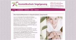 Desktop Screenshot of kosmetikschule-vogelgesang.de