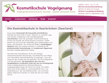 Tablet Screenshot of kosmetikschule-vogelgesang.de